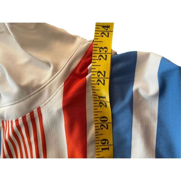 Izod Tour Golf Mens Multicolor Striped Short Sleeved Polo Shirt XL - Picture 7 of 9